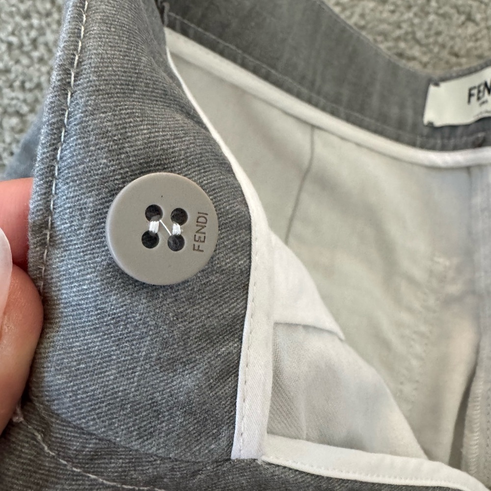 Fendi High Waist Gray Women's Shorts - Picture 6 of 7